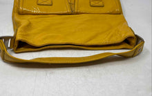 Load image into Gallery viewer, Michael Kors Womens Dark Yellow Patent Leather Inner Pockets Shoulder Handbag

