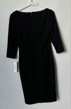 Load image into Gallery viewer, Calvin Klein Womens Black Rhinestone V-Neck Back Zip Sheath Dress Sz 4 With Tags
