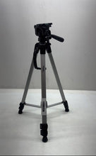 Load image into Gallery viewer, Amazon Basics Silver-Tone Black Adjustable Tripod Camera Stand

