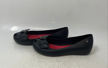Load image into Gallery viewer, Melissa X Karl Lagerfeld Womens Black Round Toe Slip-On Ballet Flats Size 7
