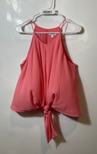Load image into Gallery viewer, Express Womens Pink Spaghetti Strap V-Neck Knot Front Tank Top Size S
