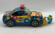 Load image into Gallery viewer, M&amp;M's Collectibles Police Car Yellow Blue Red Light Sound Dispenser Not Tested
