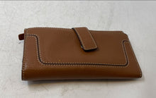 Load image into Gallery viewer, Michael Kors Womens Brookville Carryall Brown Leather Flap Clutch Purse
