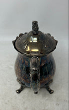 Load image into Gallery viewer, Vintage Silver-Tone Traditional Ornate Footed Victorian Teapot With Handle
