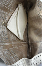 Load image into Gallery viewer, Calvin Klein Womens White Metallic Double Handle Shoulder Bag With Wallet
