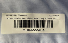 Load image into Gallery viewer, Calvin Klein Mens Light Blue Collared Long Sleeve Dress Shirt Size 16 1/2
