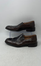 Load image into Gallery viewer, Stacy Adams Mens Brown Snakeskin Print Leather Slip-On Loafer Shoes 8.5M

