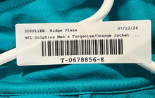 Load image into Gallery viewer, NFL Mens Turquoise Orange Miami Dolphins Football Full-Zip Jacket Size L/G
