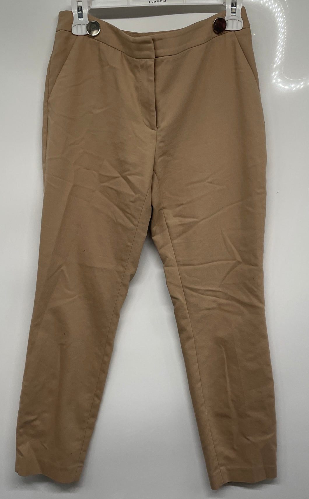 Calvin Klein Womens Brown Pocket Flat Front Straight Leg Chino Pants Size 4