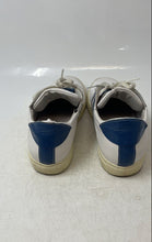 Load image into Gallery viewer, Pratesi Womens White Blue Leather Lace-Up Low Top Sneakers Shoes Size EUR 38
