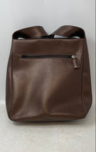 Load image into Gallery viewer, The Sak Womens Brown Leather Single Strap Zip Top Lined Shoulder Handbag

