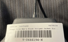 Load image into Gallery viewer, Joseph &amp; Feiss Mens Black Pinstripe Wool Two-Button Blazer Size 52L With Tag
