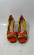 Load image into Gallery viewer, Adrienne Vittadini Womens Multicolor Open Toe Slip-On Pump Heels Size 7.5M
