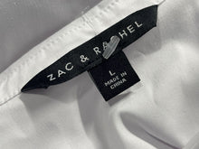 Load image into Gallery viewer, Zac &amp; Rachel Womens White Puff Sleeve Button-Up Shirt Size Large With Tag
