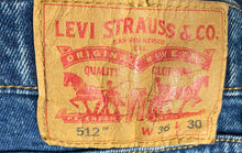 Load image into Gallery viewer, Levi Strauss &amp; Co. Mens 512 Blue Denim Pockets Tapered Jeans Size W36XL30
