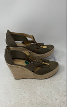 Load image into Gallery viewer, Michael Kors Womens Berkley Gray Beige Open Toe Espadrille Sandals Size 7.5

