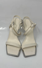 Load image into Gallery viewer, DKNY Womens Rance K1300867 White Leather Stiletto Ankle Strap Sandals Size 6.5M
