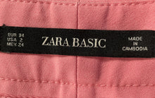 Load image into Gallery viewer, Zara Basic Womens Pink Flat Front Slash Pocket Tapered Leg Ankle Pants Size 2
