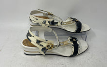 Load image into Gallery viewer, Loretta Pettinari Womens White Leather Buckle Open Toe Strappy Sandals Size 8
