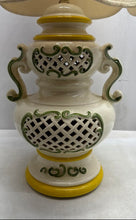 Load image into Gallery viewer, Vintage Cutout Scroll Design Shade Ceramic Table Lamp Not Tested
