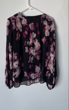 Load image into Gallery viewer, Calvin Klein Womens Multicolor Floral Long Sleeve Pullover Blouse Top Size XL
