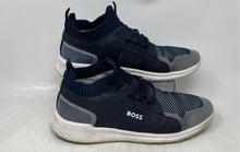 Load image into Gallery viewer, Boss Mens Extreme Knit Blue White Lace-Up Low Top Sneaker Shoes Size EUR 44
