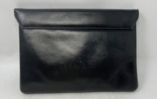 Load image into Gallery viewer, Viki Original Womens Black Leather Inner Pockets Envelope Clutch Bag
