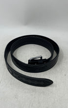 Load image into Gallery viewer, Unbranded Mens Black Engraved Leather Adjustable Dress Belt Size 42
