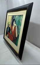 Load image into Gallery viewer, Decorative Wall Hanging Framed Art Print Of Woman In Red Dress By K. Manning

