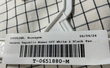 Load image into Gallery viewer, Banana Republic Womens Sloan Off White Grid Print Curvy Fit Ankle Pants Size 0
