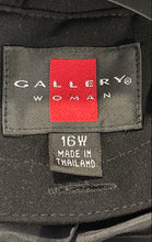 Load image into Gallery viewer, Gallery Womens Black Long Sleeve Collared Button-Front Overcoat Size 16W
