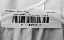 Load image into Gallery viewer, Loft Womens White Long Ruffle Sleeve Stand Collar Button-Up Shirt Size Small
