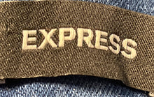 Load image into Gallery viewer, Express Womens Blue Denim Dark Wash Pockets Distressed Skinny Leg Jeans Size 2R
