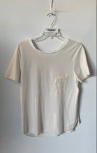 Load image into Gallery viewer, Banana Republic Womens Beige Short Sleeve Back Keyhole Blouse Top Size M
