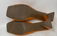 Load image into Gallery viewer, Fiorini Womens Orange Open Toe Block Heel Slip-On Mule Sandals Size 9
