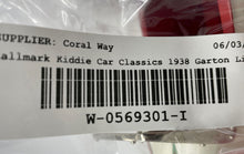 Load image into Gallery viewer, Hallmark Red Die-Cast Kiddie Car Classics 1938 Garton Lincoln Zephyr

