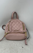 Load image into Gallery viewer, Michael Kors Womens Pink Leather Quilted Adjustable Strap Small Backpack

