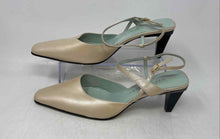 Load image into Gallery viewer, Gianni Bini Womens Beige Leather Square Toe Block Ankle Strap Heels Size 9.5M

