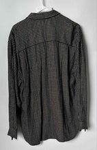 Load image into Gallery viewer, Guess Mens Brown Black Plaid Collared Long Sleeve Button-Up Shirt Size Large
