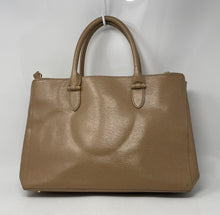 Load image into Gallery viewer, Authentic Lauren Ralph Lauren Womens Newbury Brown Leather Satchel Bag Damaged
