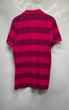 Load image into Gallery viewer, Psycho Bunny Mens Pink Striped Print Short Sleeve Golf Polo Shirt Size 5
