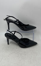 Load image into Gallery viewer, Calvin Klein Womens Ginelly-R Black Leather Stiletto Ankle Strap Heels Size 8.5M
