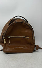 Load image into Gallery viewer, Michael Kors Womens Jessa Brown Pebbled Leather Adjustable Strap Zipper Backpack
