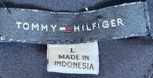 Load image into Gallery viewer, Tommy Hilfiger Womens Blue Long Sleeve Collared Button-Up Shirt Size L
