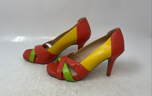 Load image into Gallery viewer, Adrienne Vittadini Womens Multicolor Open Toe Slip-On Pump Heels Size 7.5M
