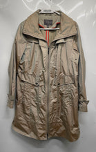 Load image into Gallery viewer, Cole Haan Womens Beige Long Sleeve Hooded Full-Zip Trench Coat Size Large
