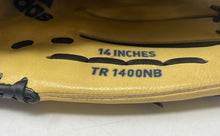 Load image into Gallery viewer, Adidas TR1400NB Black Beige Leather Adjustable Wrist Strap 14" Baseball Glove
