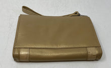 Load image into Gallery viewer, Michael Rome Womens Beige Leather Crocodile Embossed Mini Wristlet Wallet
