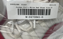 Load image into Gallery viewer, Nike Kids Air Jordan 11 Retro White Red Lace-Up Sneakers Shoes Size 2Y

