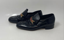 Load image into Gallery viewer, Aristocraft Mens Black Leather Square Toe Slip-On Horsebit Buckle Loafers Size 8
